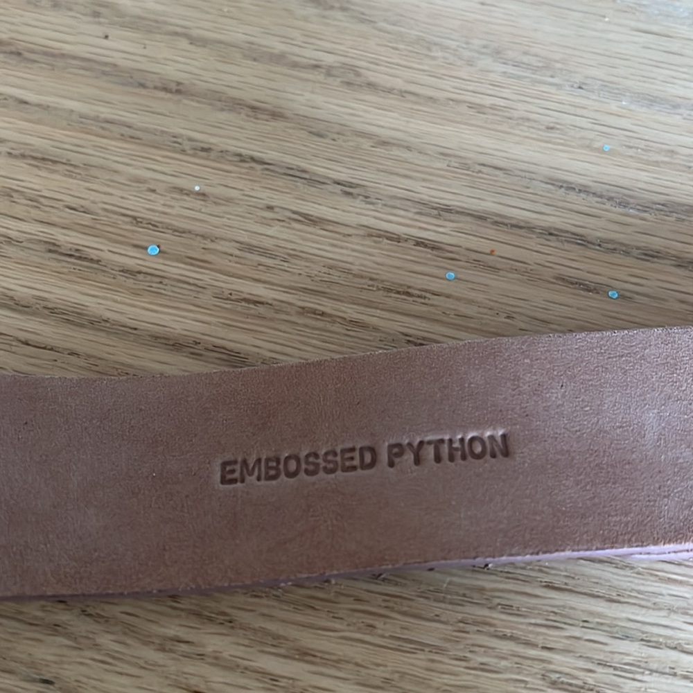 W. Kleinberg Embossed Python Belt - image 3